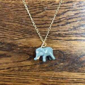 J Crew Enamel Elephant Necklace